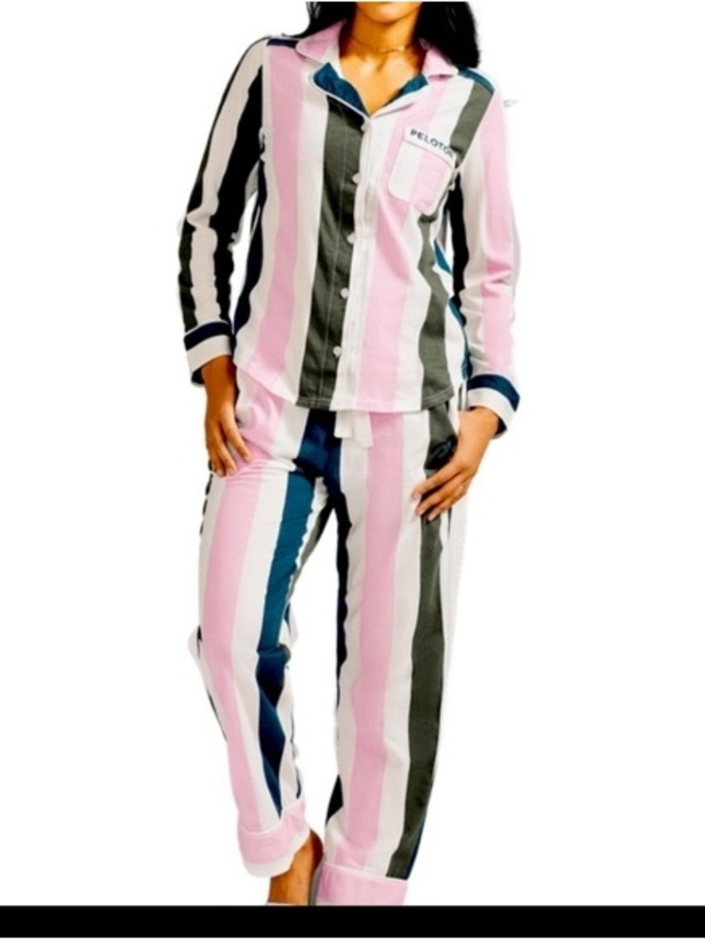 Peloton Striped 100% Cotton Pajama Set